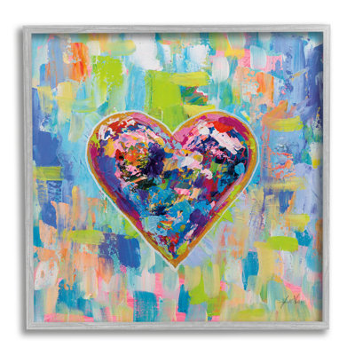 «Contemporary Urban Style Heart Shape» par Jeanette Vertentes - Peinture sur bois