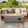 42 Inch Propane Fire Pit Table with 50,000BTU, 3-Piece Outdoor Rectangular Fire Pit for Outside Patio