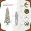 Arbre de Noël artificiel épinette vert / blanc enneigé 7,5 pi avec 450 lumières claires / blanches Montville