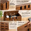 Organisateur de bureau range-câbles en bois