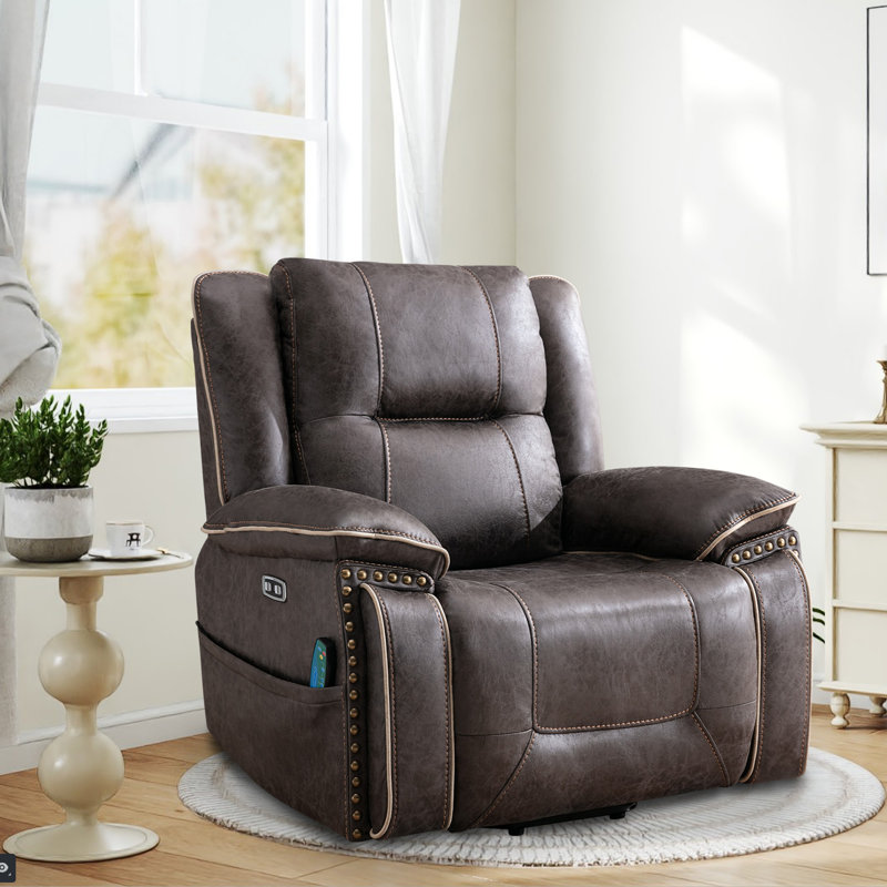 40.2'' Wide Power Lift Recliner Chair with Heat & Massage - Dual Motor Electric Recliner, Adjustable Headrest, Easy Assembly for Elderly & Living Room