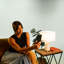 Lampe de table en marbre Yizelle