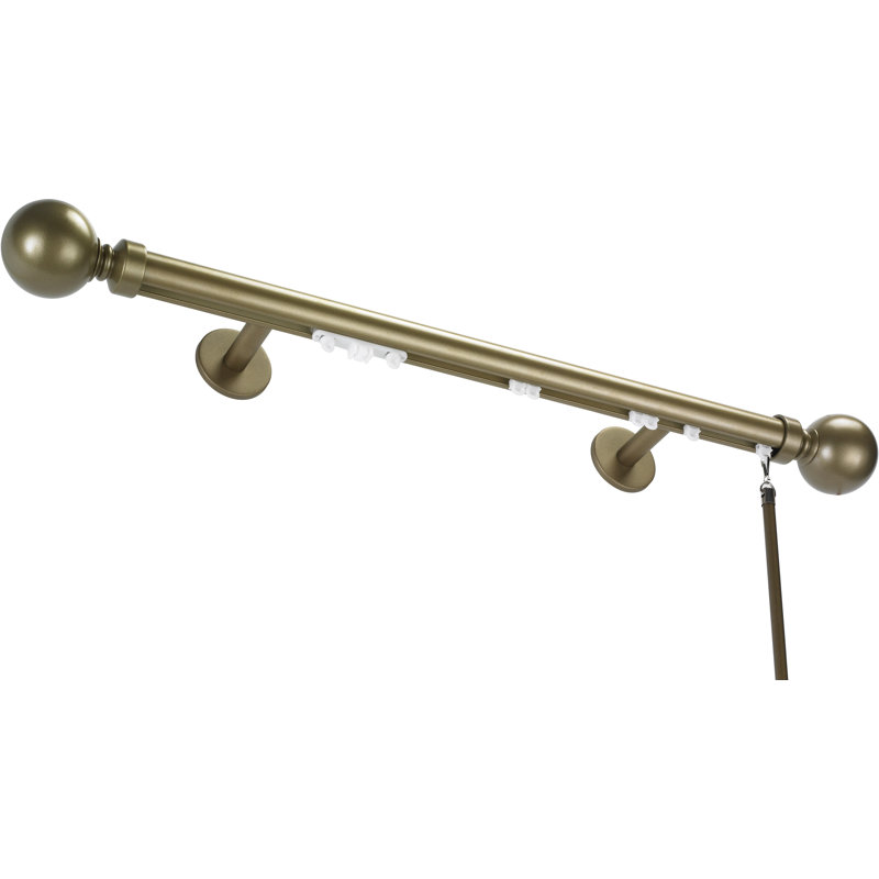 Tringle à rideaux simple Tatman, Champagne, H 3 po x l 120 po x P 3,38 po