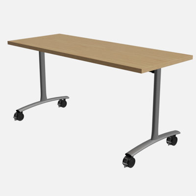 Gard Rectangle Flip Top Training Table with Casters