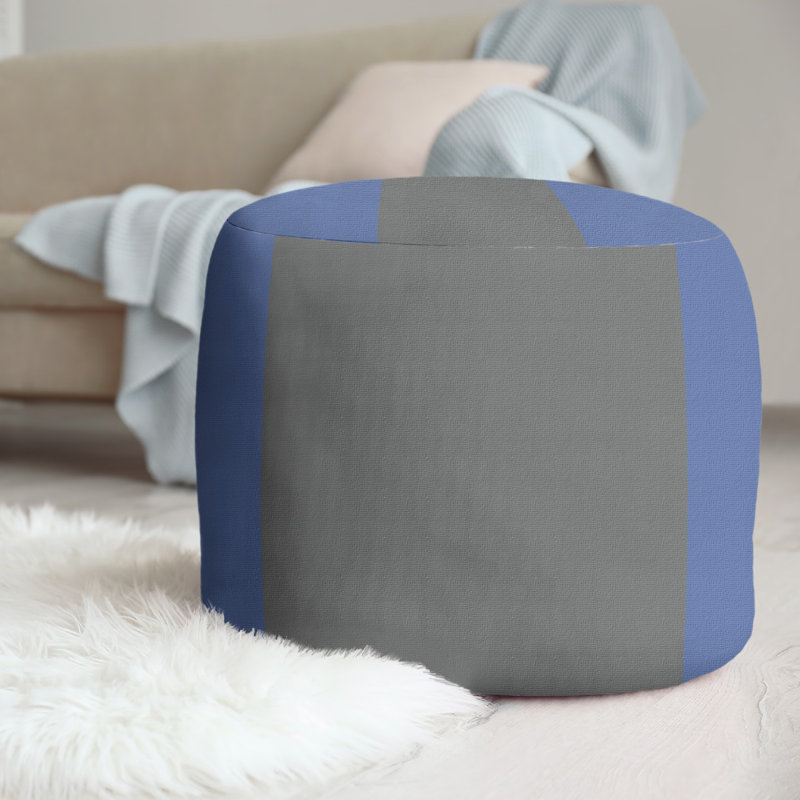 repose-pieds rond 20,5", Bleu / gris / bleu