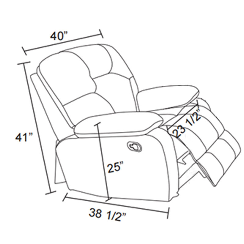 Brown Bonded Leather Recliner Chair