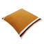 Oreiller à fermeture à glissière géométrique 100% coton 20 po x 20 po blanc et noir orange