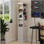 Armoire de rangement mince de 73 po de hauteur, armoire de rangement multimédia à 3 niveaux avec 3 tiroirs et 2 crochets, étagères de rangement pour bibliothèque, armoire de rangement pour CD, DVD et console de jeux