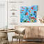 Brampt corail sur bleu classique
