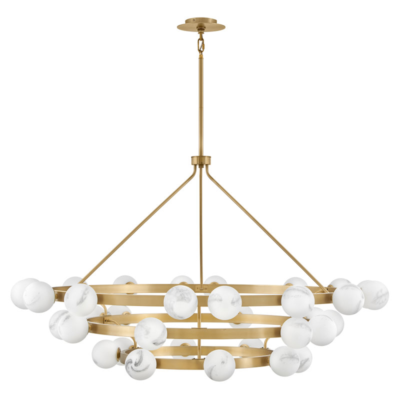 Lustre en roue de chariot à 36 lumières Selene