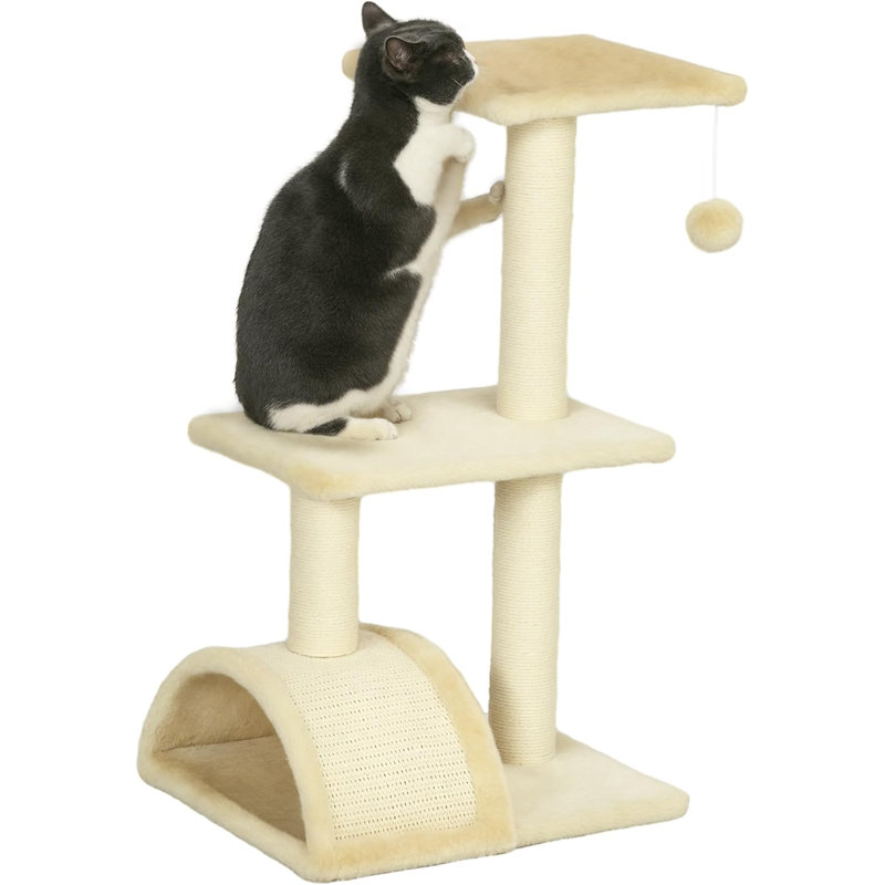 70cm H Cat Tree, Cream