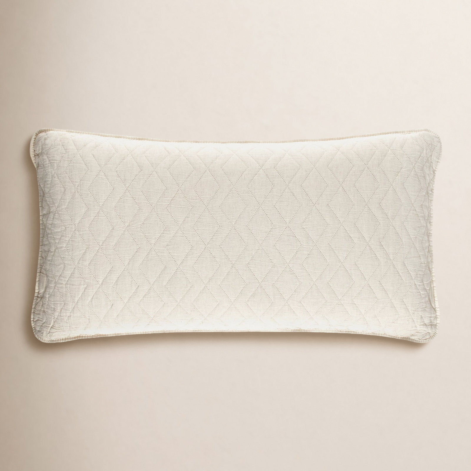Birdie Cotton Shams, King, Natural