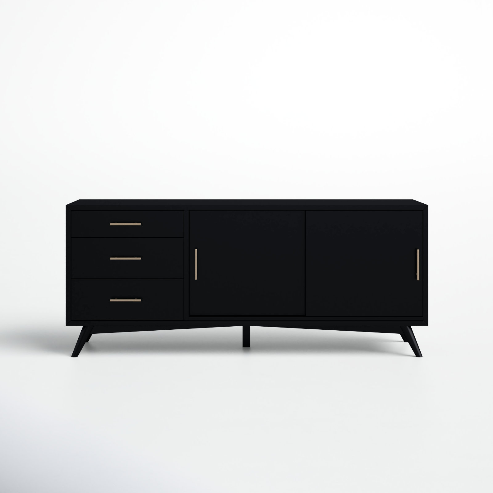 Williams 64" Mahogany TV Stand, Black