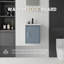 Meuble-lavabo flottant peu encombrant avec lavabo en céramique et portes à fermeture en douceur-133668318