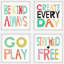 Fontaine Be Kind Always, ensemble de 4 reproductions encadrées-128470589-128470586