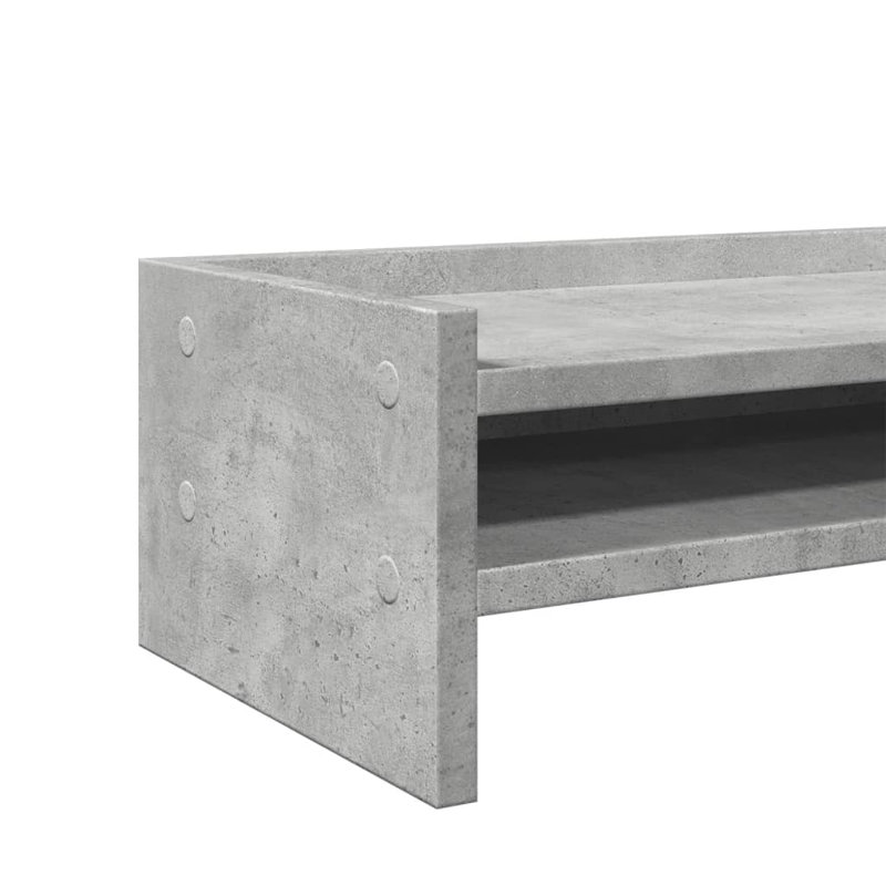 Shalisha Manufactured Wood Monitor Stand, Concrete Grey