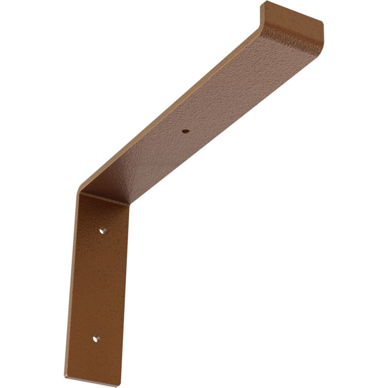 Support de tablette en acier, Cuivre martelé, H 7 po x l 2 po x P 12 po