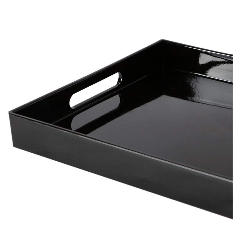 Argon Tableware - Rectangular Melamine Serving Tray, Black