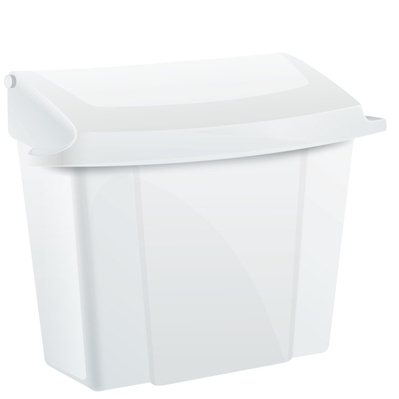 Réceptacle de serviette hygiénique, Blanc