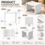 Tabouret de salle de bain autoportant à surface solide de 14 pouces, tabouret de douche imperméable et grand siège de douche portable Kakusiga