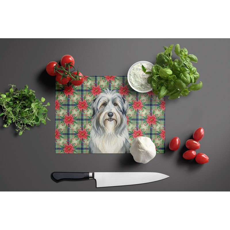 Planche à découper en verre Bearied Collie, Gris