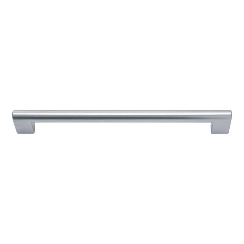 Round Rail Bar pull, Matte Chrome, 7 9/16"