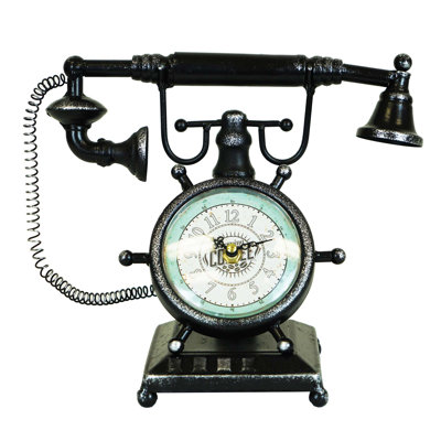 Analog Metal Mechanical Tabletop Clock in