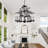 12 Light Black Chandelier, 38-Inch Modern Ceiling Light Fixture for Dining Room or Kitchen-31769309