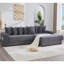 Corduroy Fabric Sectional Couch-193877821