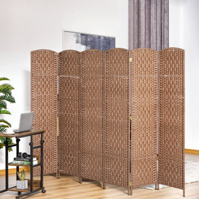 6' Tall Wicker Weave 3 Panel Privacy Screen, Privacy Fence, Wood Privacy Screen, Wood Fence