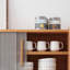 Armoire de rangement scandinave en bois de cerisier