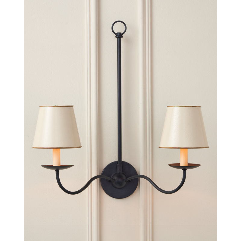 Tole Ivory Tapered Chandelier Shade, Ivory