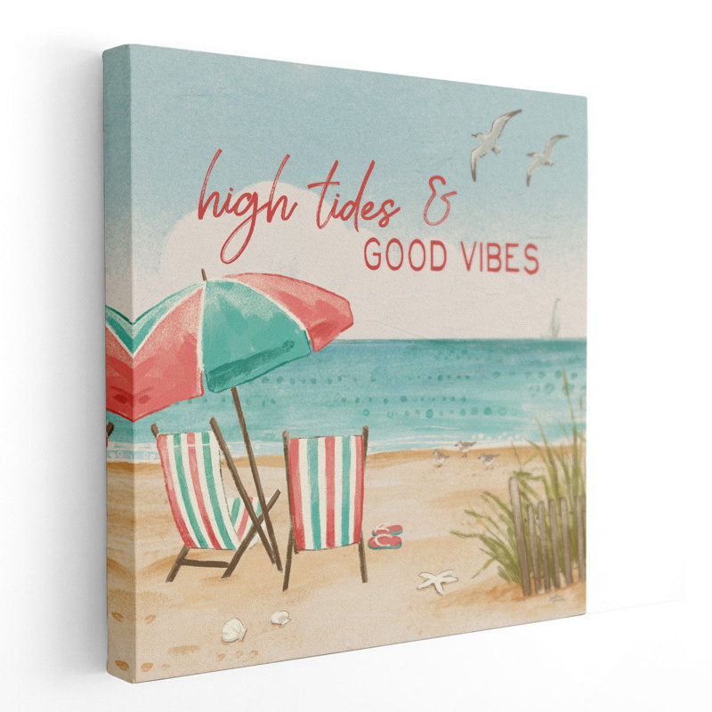 Beach Time II - Canvas Print Wall Art, 12" H x 12" W