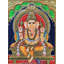 Lord Ganesha assis sur le trône de Kirtimukha | Peinture Prabhu Tanjore | Avec cadre