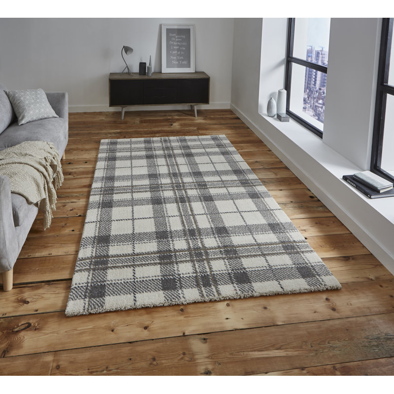 Macfoy area rug Machine Woven Rectangle Cream/Grey, Rectangle 120 x 170cm