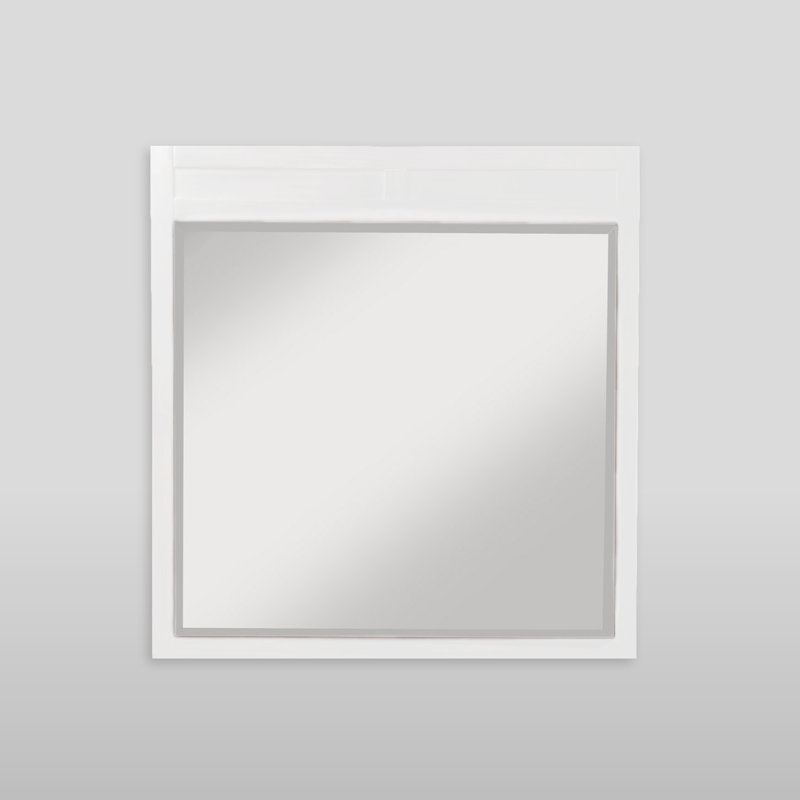 Milburn Carmel Mirror, Cappuccino, White
