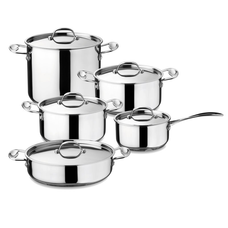 Ensemble de cuisine Glamour Diamond - 10 pièces - Acier inoxydable