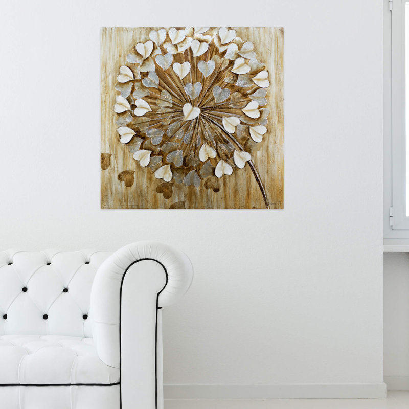Acrylic Painting Dandelion In The Wind