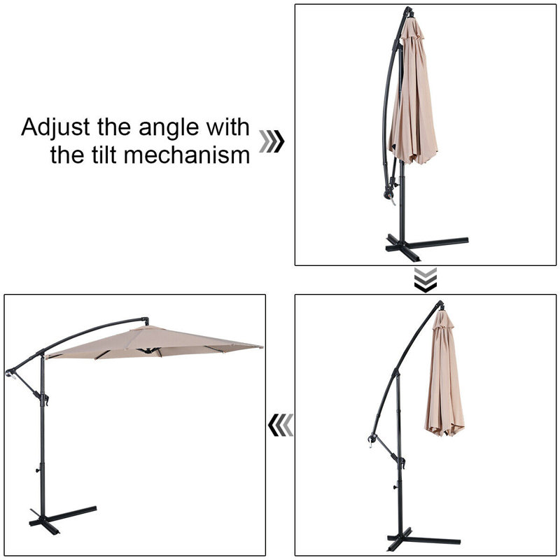 Rio 300cm Cantilever Parasol, Beige