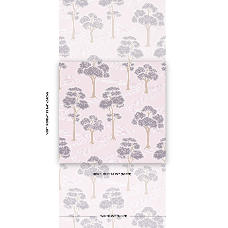 Papier peint arbre rivière, Rougir