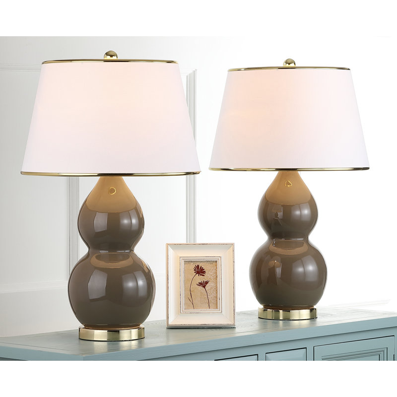 Ceramic Table Lamp, Taupe