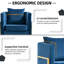 Fauteuil d'appoint demi-tonneau en velours avec coussin-2098722778