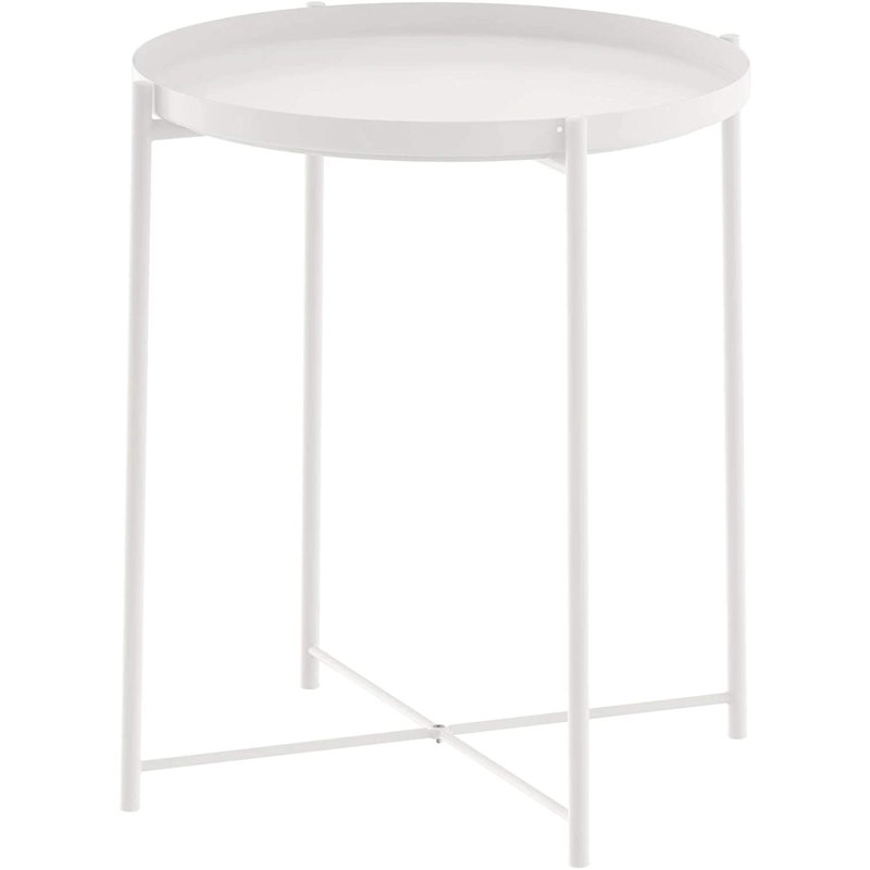 Table de bout à plateau supérieur, Blanc