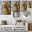 Golden Glam Pineapple - Ananas, art mural-377331440-377331443
