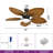 Bay Isle Home™ 52" Tropical Ceiling Fan With Lights And Cleaner Duster, 3 Ways Control-1455044478