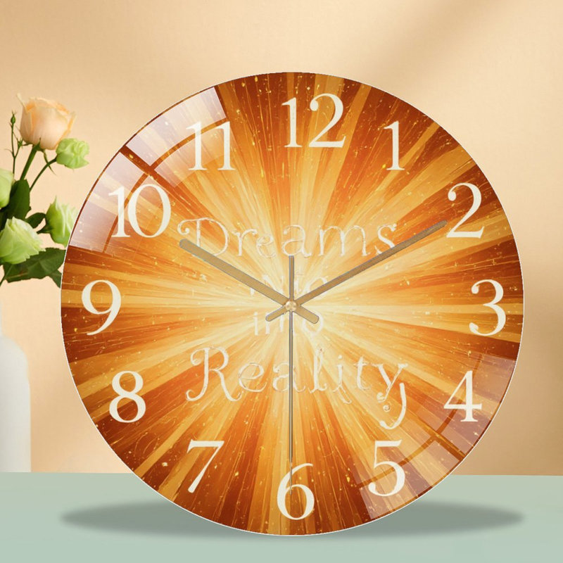Horloge murale Motivational Burst Design - 12 po
