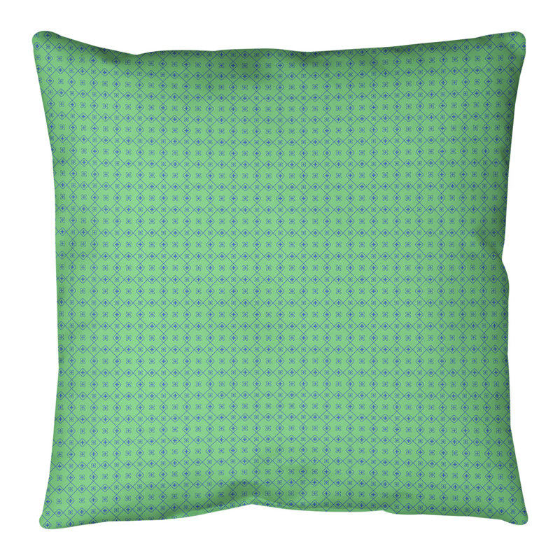 Coussin de sol Katelyn Elizabeth, 28 po x 28 po, Vert / bleu