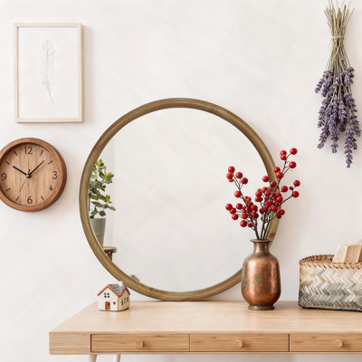 Miroir mural naturel en bois naturel Mid-Century