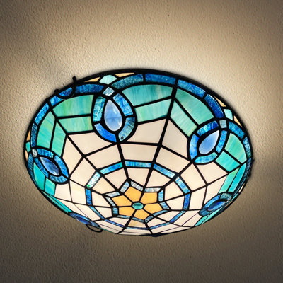 Seychella Tiffany flush mount ceiling light