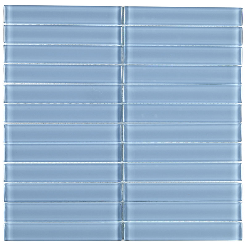 Color Wave 1 in. x 6 in. Tile, Classic Solid Blue Lagoon